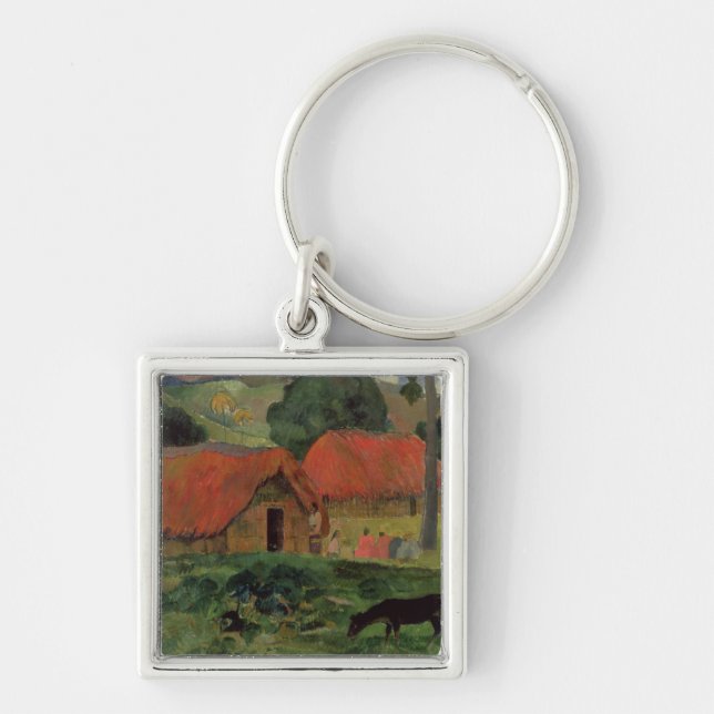 Chaveiro Paul Gauguin | as três cabanas, Tahiti, 1891-92 (Frente)