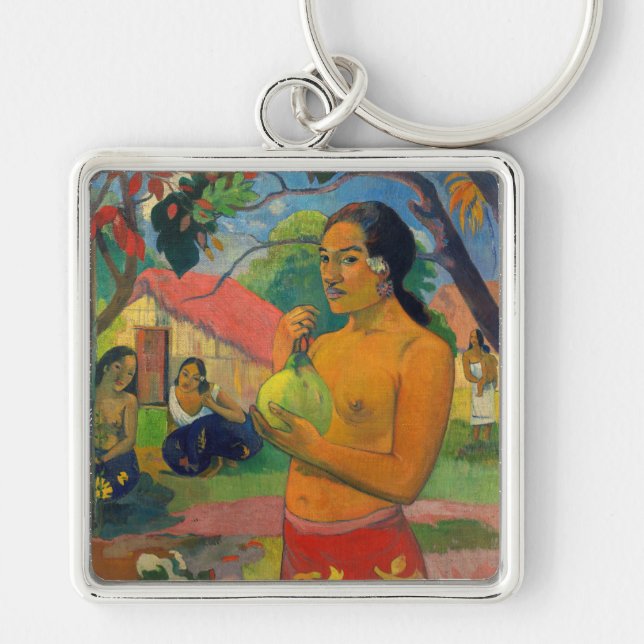 Chaveiro Paul Gauguin - Mulher segurando uma Fruta (Frente)