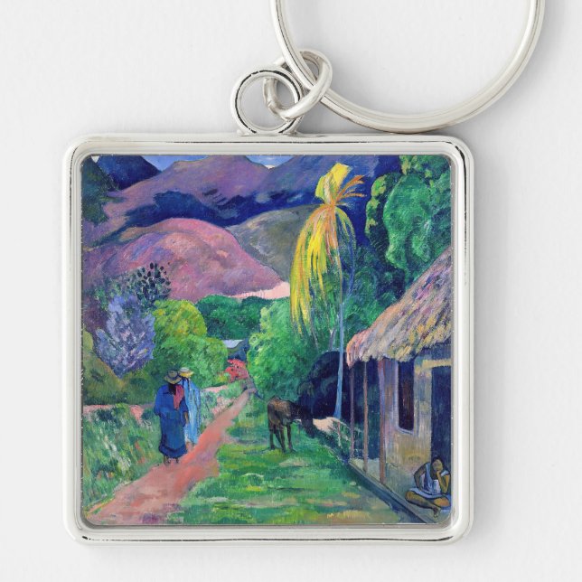 Chaveiro Paul Gauguin - Rua em Tahiti (Frente)