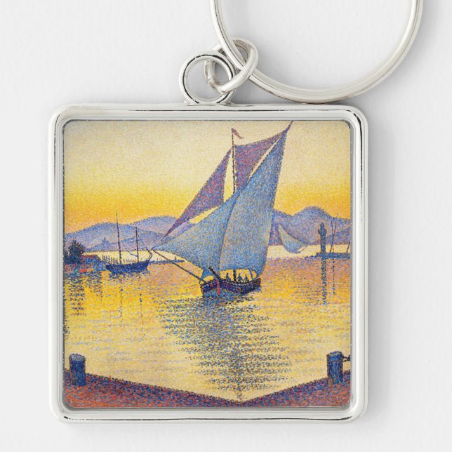 Chaveiro Paul Signac - O Porto ao Pôr do Sol, Ópera 236 (Frente)