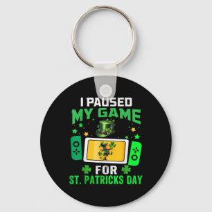 Chaveiro Pausei Meu Jogo Por Videos games De Dia de São Pat