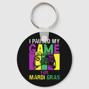 Chaveiro Pauso meu jogo para Mardi Gras Video Game Mardi G