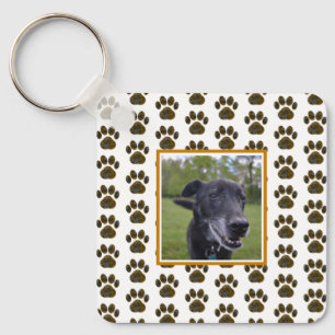 Chaveiro Paw Animal Silhoueen Halloween Orange White