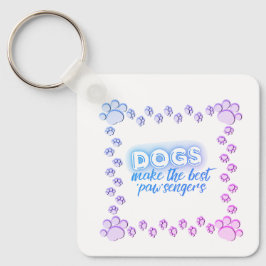 Chaveiro Paw Print Border Dogs Paw’sengers Square Design