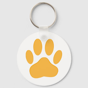Chaveiro Pawprint de Cachorro Laranja