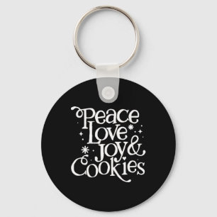 Chaveiro Paz Amor Alegria E Biscoitos De Natal