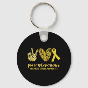 Chaveiro Paz Amor Cura Fita Friso Sensibilização para a Inf
