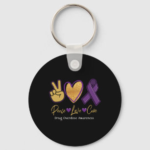 Chaveiro Paz Amor Cura Sobredosagem Roxa 1