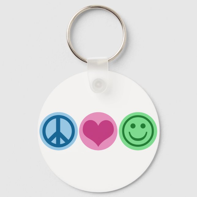 Chaveiro Paz, amor e felicidade (Frente)