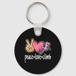 Chaveiro Paz Amor Escalar Escalada Fofa Escaladora Mulheres
