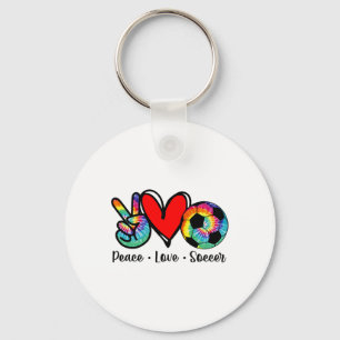 Chaveiro Paz Amor Futebol Desenho Tie Dye Mulheres Meninas