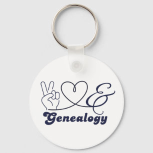 Chaveiro Paz, Amor & Genealogia