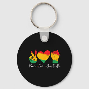 Chaveiro Paz Amor Juneteenth 1865 Orgulho Negro Homens Mulh