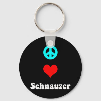 Chaveiro Paz amor Schnauzer