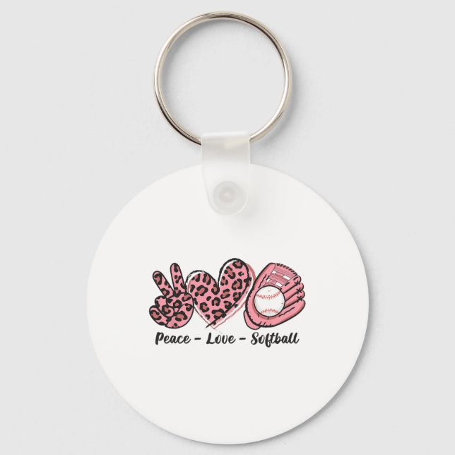 Chaveiro Paz Amor Softll Mamãe Eu Amo Softll Para Mulheres  (Frente)