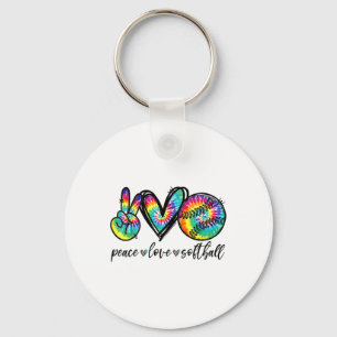 Chaveiro Paz Amor Softll Tie Dye Engraçado Amantes de Softl