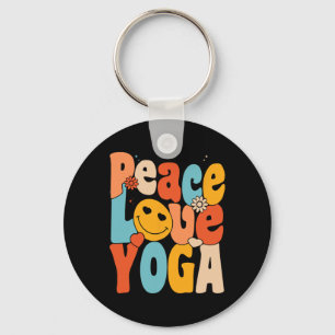 Chaveiro Paz Amor Yoga Yoga Retro Mães de Ioga Avó de Ioga 