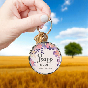 Chaveiro Paz Cristã Personalizada, Não Tumulto
