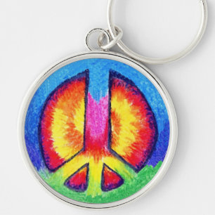 Chaveiro Paz de Tie~Dyed