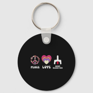 Chaveiro Paz Floral Amor Redução de Danos Conscientização s