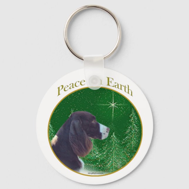 Chaveiro Paz Inglês Springer Spaniel (fígado) (Frente)