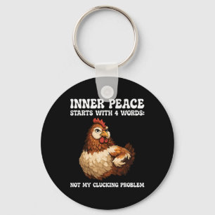 Chaveiro Paz Interior de Frango Começa Com 4 Palavras Não M