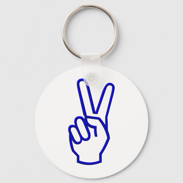 Chaveiro Paz ou V para a Vitória (Frente)