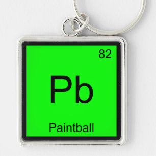 Chaveiro Pb - Símbolo de Elemento de Química de Paintball