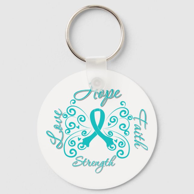 Chaveiro PCOS Hope Motto Butterfly (Frente)