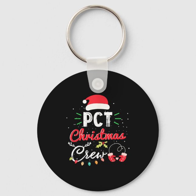 Chaveiro Pct Christmas Crew Fun Patient Care Tech Matching  (Frente)