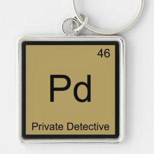 Chaveiro Pd - Detetive Particular Símbolo do Elemento Quími