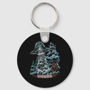 Chaveiro Pé Grande Escondido De Alienígena Num OVNI Atrás D