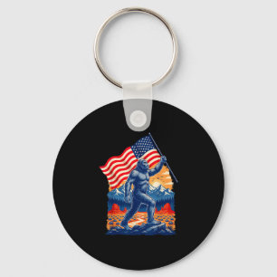 Chaveiro Pé grande sasquatch bandeira americana patriota