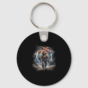 Chaveiro Pé grande sasquatch bandeira americana patriota