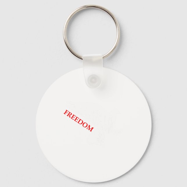 Chaveiro Peace Dom White Dove Says Dom Usa Red Dom Saying  (Frente)