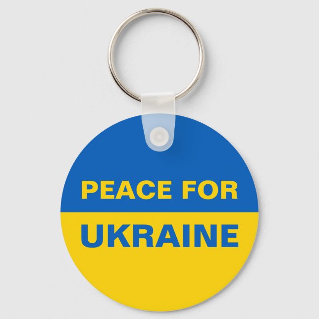 Chaveiro Peace for Ukraine Ukrainian Flag (Frente)
