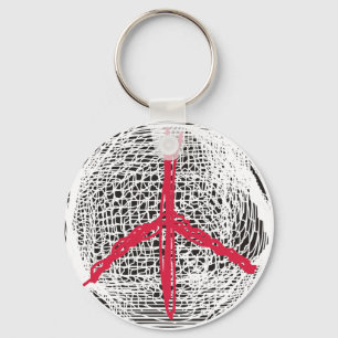 Chaveiro Peace Globe sem guerra sem lutar sem violência amo