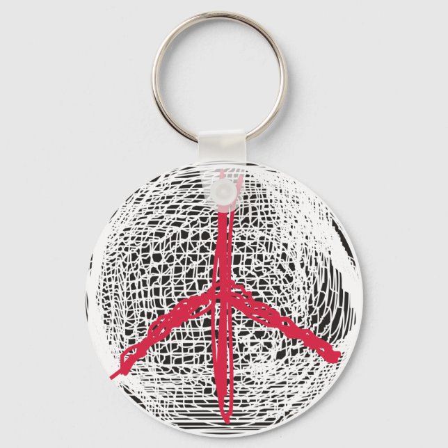 Chaveiro Peace Globe sem guerra sem lutar sem violência amo (Frente)
