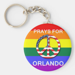 Chaveiro Peace Keychain 5,7 cm -  " Prays For Orlando"