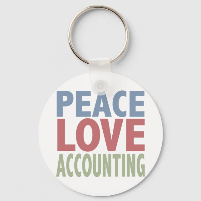 Chaveiro Peace Love Accounting (Frente)