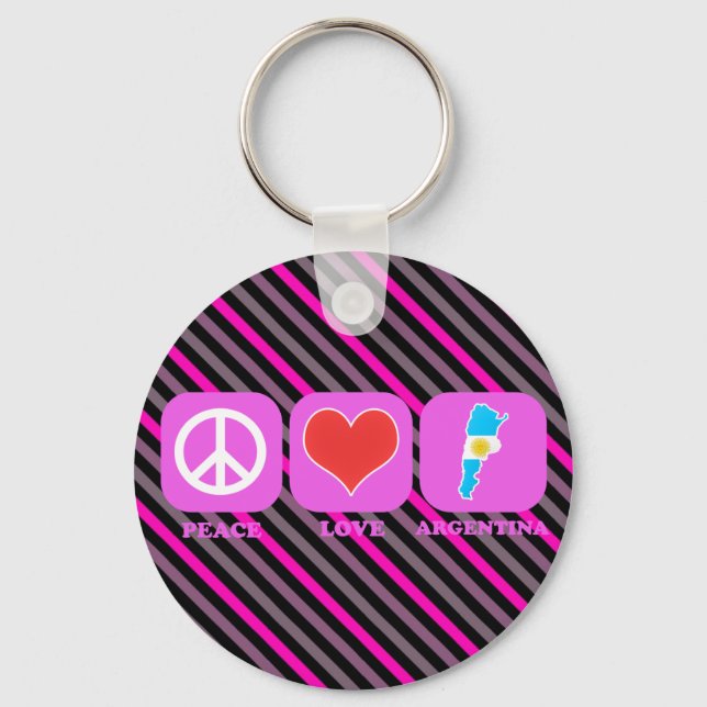Chaveiro Peace Love Argentina (Frente)