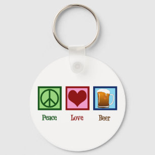 Chaveiro Peace Love Beer