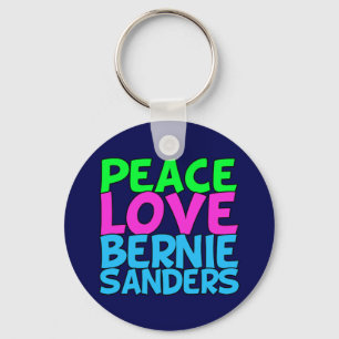 Chaveiro Peace Love Bernie Sanders