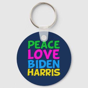 Chaveiro Peace Love Biden Harris