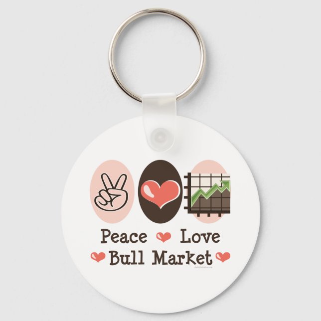 Chaveiro Peace Love Bull Market Key Chain (Frente)
