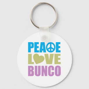 Chaveiro Peace Love Bunco