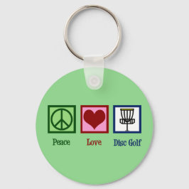 Chaveiro Peace Love Disk Golf