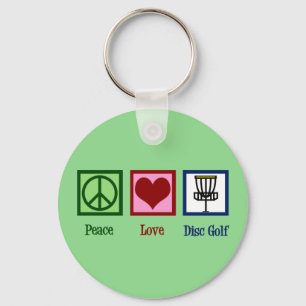 Chaveiro Peace Love Disk Golf