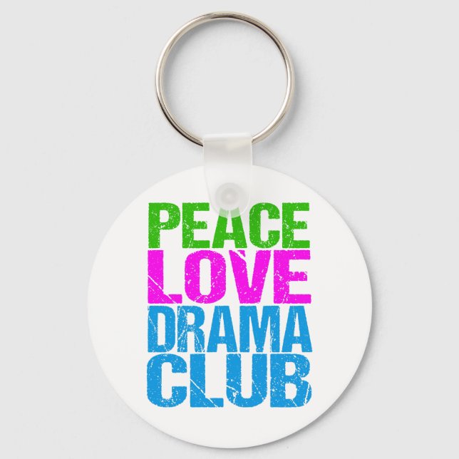 Chaveiro Peace Love Drama Club Cute Theater Group (Frente)