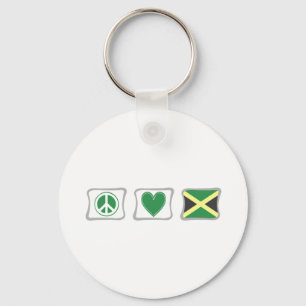 Chaveiro Peace Love e Jamaica Squares